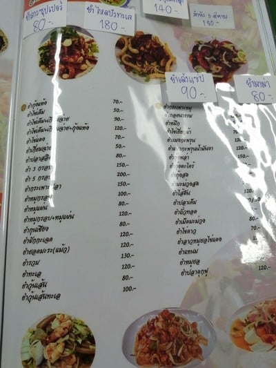ป้ายราคาหรือสมุดเมนู