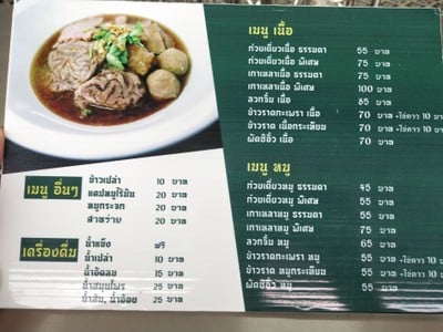 ป้ายราคาหรือสมุดเมนู