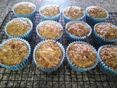วิธีทำ Whole Wheat Apple Cinnamon Oatmeal Muffins|มัฟฟินโฮลวีตแอปเปิ้ลชินนาม่