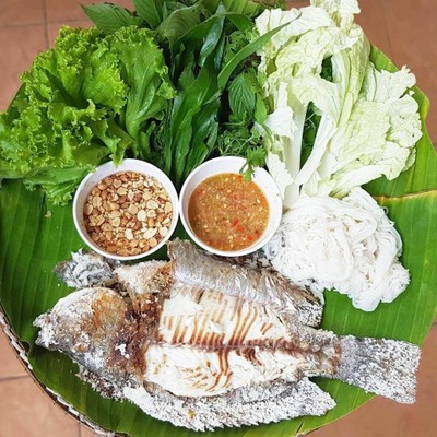 เมี่ยงปลานิลเผา