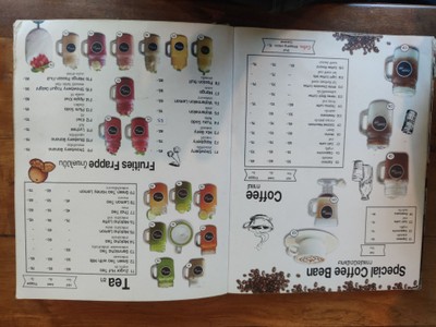 ป้ายราคาหรือสมุดเมนู