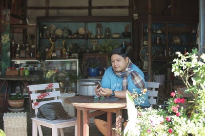 มุมกาแฟที่ได้นั่งพักกินของว่างในเช้าวันนี้