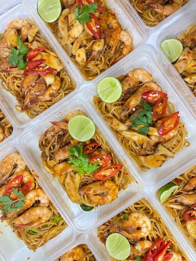 สปาเก็ตตี้ซอสต้มยำกุ้ง