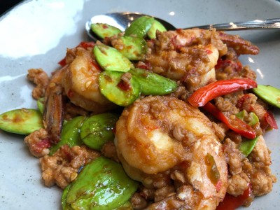 เมนูของร้าน คั่วกลิ้ง+ผักสด สุรวงศ์