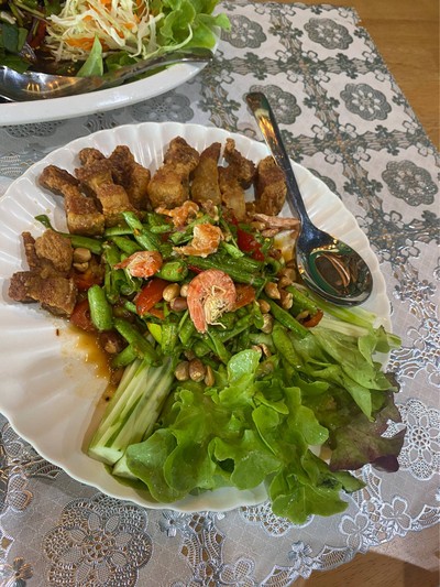 ตำถั่วหมูกรอบ