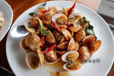 หอยหวานผัดพริกเผา