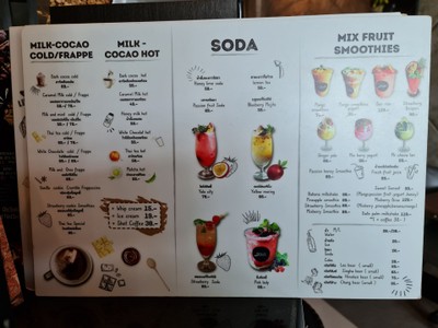 ป้ายราคาหรือสมุดเมนู