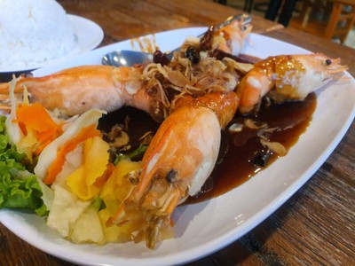 กุ้งซอสมะขาม