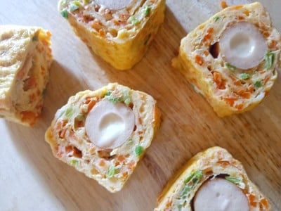 ไข่ม้วนไส้กรอกชีส ไข่ม้วนไส้กรอกชีส