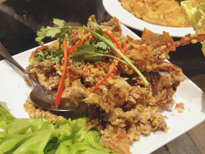 ปูนิ่มทอดกระเ