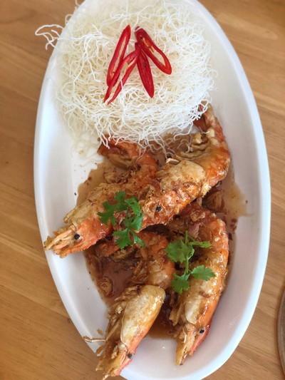 กุ้งทอดซอสมะขาม