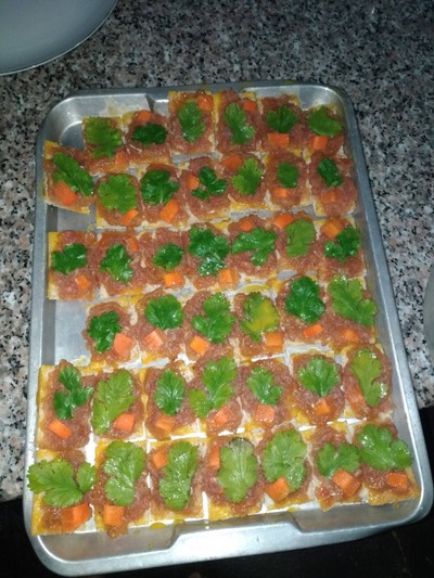 วิธีทำ ขนมปังหน้าเนื้อ