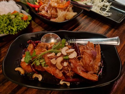 กุ้งผัดซอสมะขาม