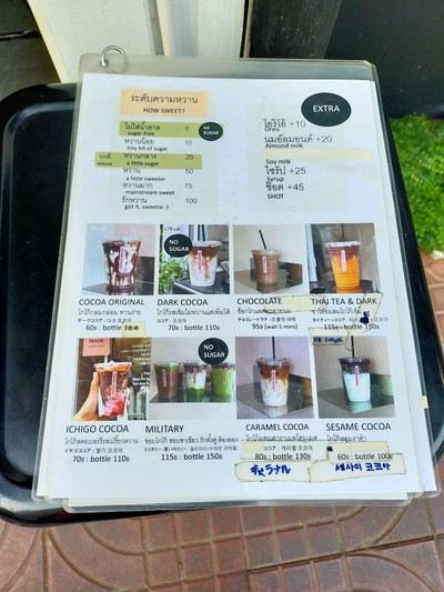 ป้ายราคาหรือสมุดเมนู