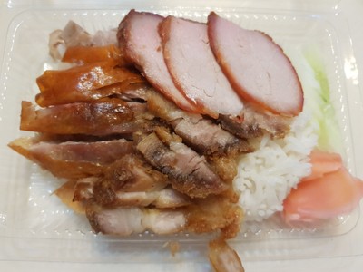 ข้าวรวมเป็ด+หมูแดง+หมูกรอบ