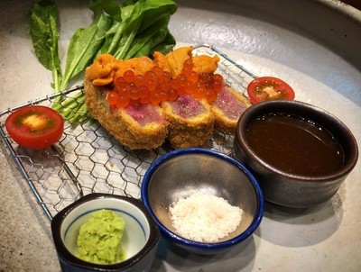 Wagyu Katsu with Uni & Ikura