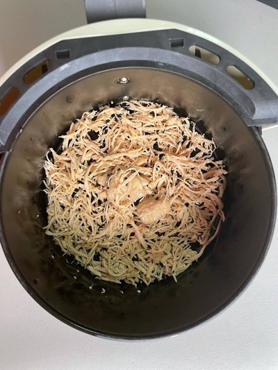 วิธีทำ ไก่ฝอย(เค็ม หรือ หวาน)กรอบคีโต with Air Fryer