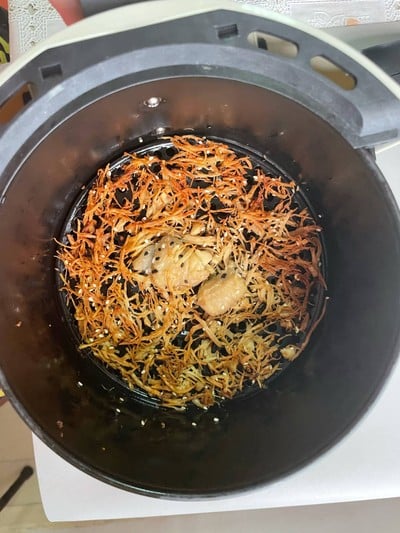 วิธีทำ ไก่ฝอย(เค็ม หรือ หวาน)กรอบคีโต with Air Fryer
