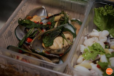 หอยแมลงภู่นิวซีแลนด์อบสมุนไพร