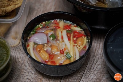 น้ำยำราดปลากระพงทอดน้ำปลา