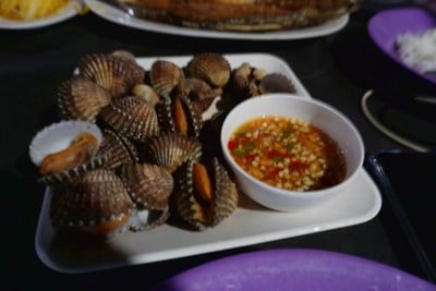 หอยแครงลวก