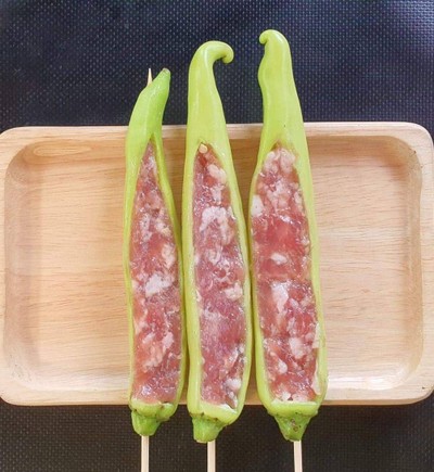 พริกหยวกไส้หมูสับ