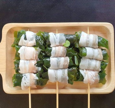 สาหร่ายวากาเมะพันเบค่อน