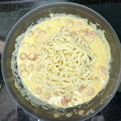 วิธีทำ อุด้งคาโบนาร่า