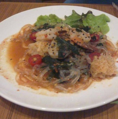 ยำเส้นแก้วกุ้งสด