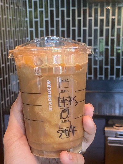 Salted Caramel Affogato-Style Frappuccino