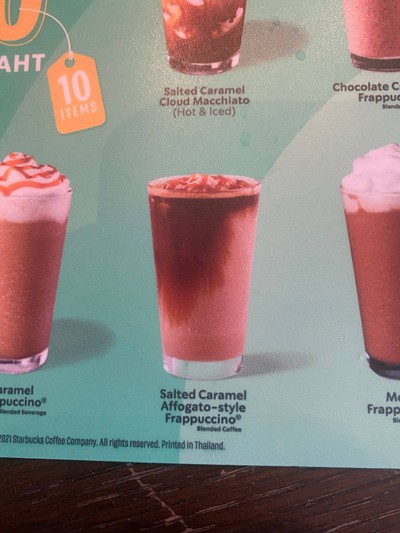 Salted Caramel Affogato-Style Frappuccino