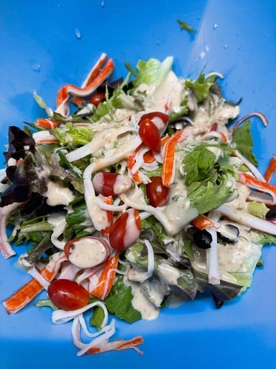 วิธีทำ สลัดปูอัดไข่ต้มน้ำสลัดญี่ปุ่น 