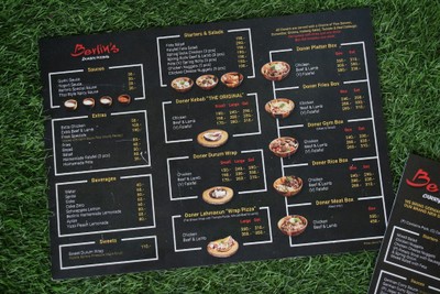 ป้ายราคาหรือสมุดเมนู