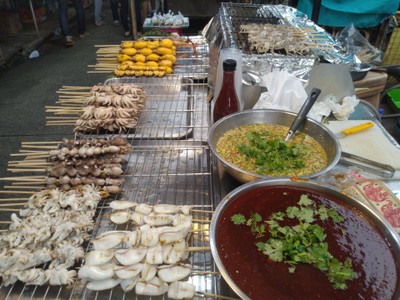 หมึกย่างพร้อมเสริฟ