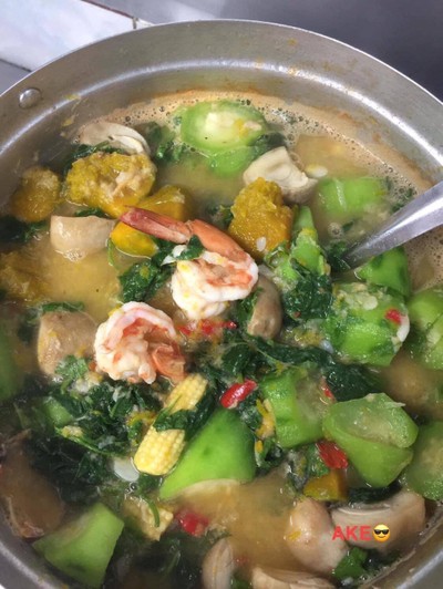 แกงเรียงกุ้งสด