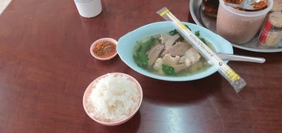 ต้มเลือดหมู+ข้าว