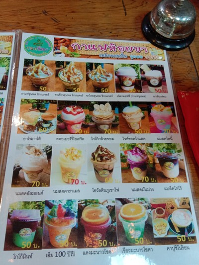 ป้ายราคาหรือสมุดเมนู