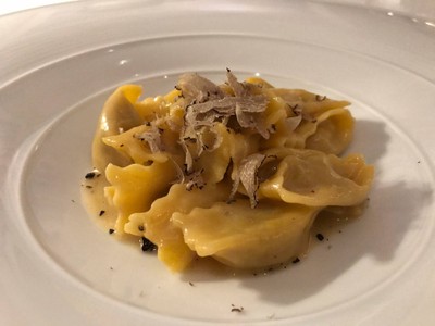 Foie gras ravioli