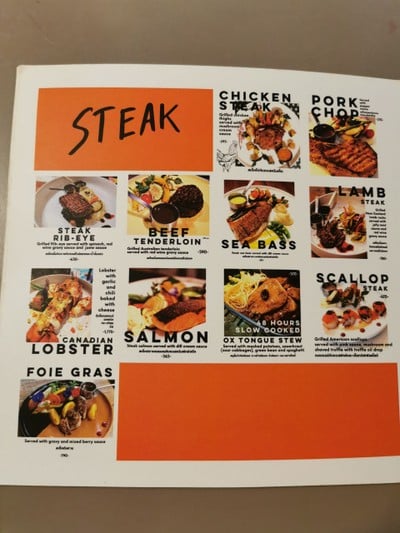 ป้ายราคาหรือสมุดเมนู