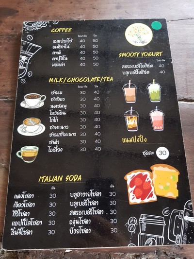 ป้ายราคาหรือสมุดเมนู