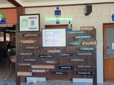 ป้ายราคาหรือสมุดเมนู