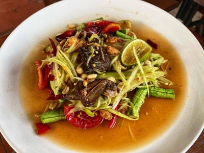 ส้มตำปู+ปลาร้า