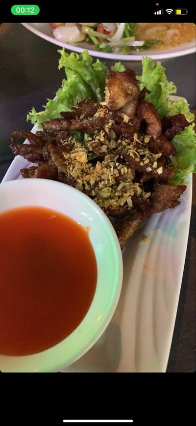 หมูแดดเดียวทอด