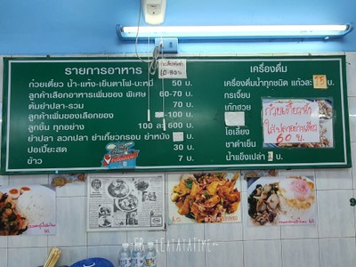 ป้ายราคาหรือสมุดเมนู