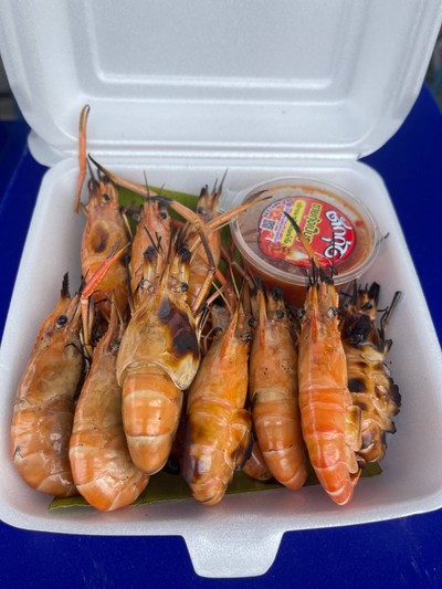 กุ้งเผา ครึ่งโล ไซร์ 30-35 ตัวโล