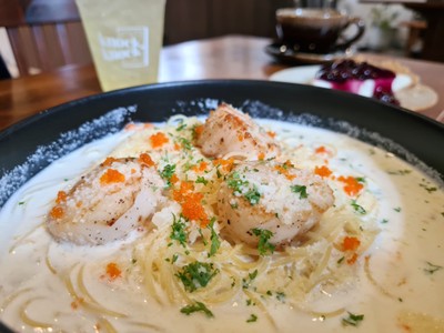 Capellini Scallop Cream Sauce