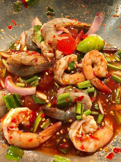 กุ้งทูโทน+ไข่แดง