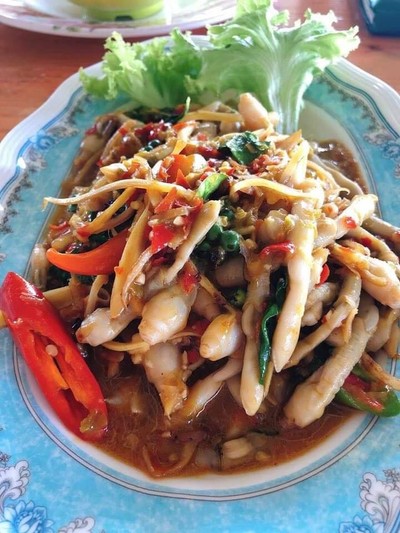 หอยหลอดผัดฉ่า