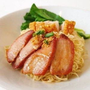 บะหมี่ หมูเเดง+หมูกรอบ