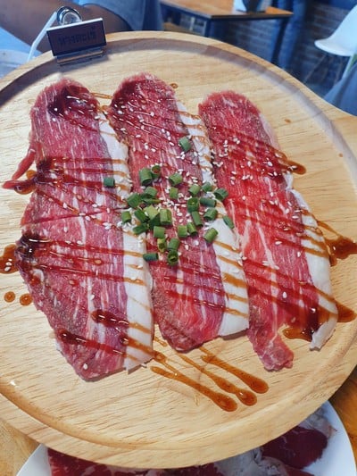 เมนูของร้าน ถ่านทอง โคขุนโพนยางคำ